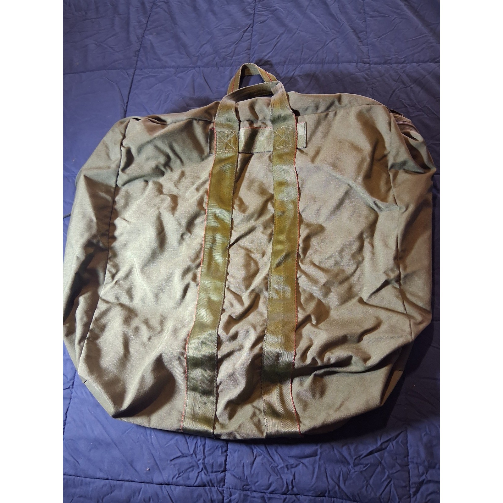 Vintage US Military Flyers Helmet Bag Olive Drab Green Nylon Gear Tote Bag Mens