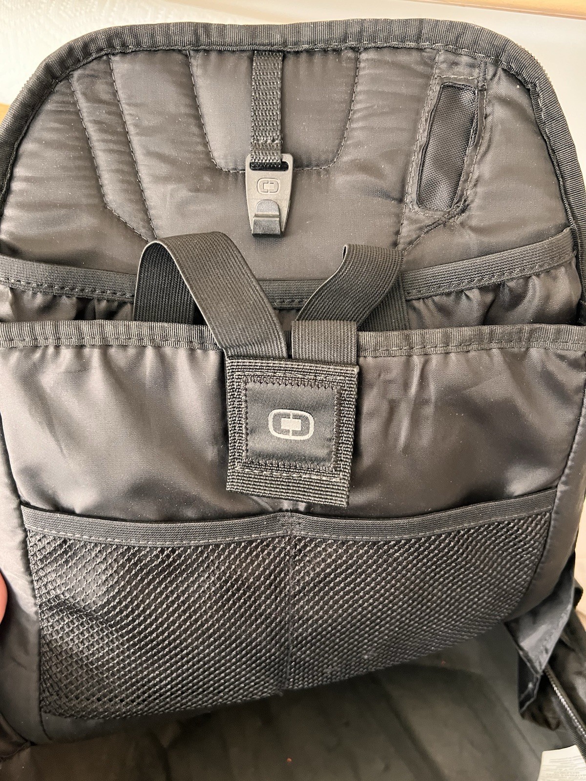 OGIO MACH 1 Motorcycle Backpack No Drag Hard Shell Bag Travel Black Padded Biker