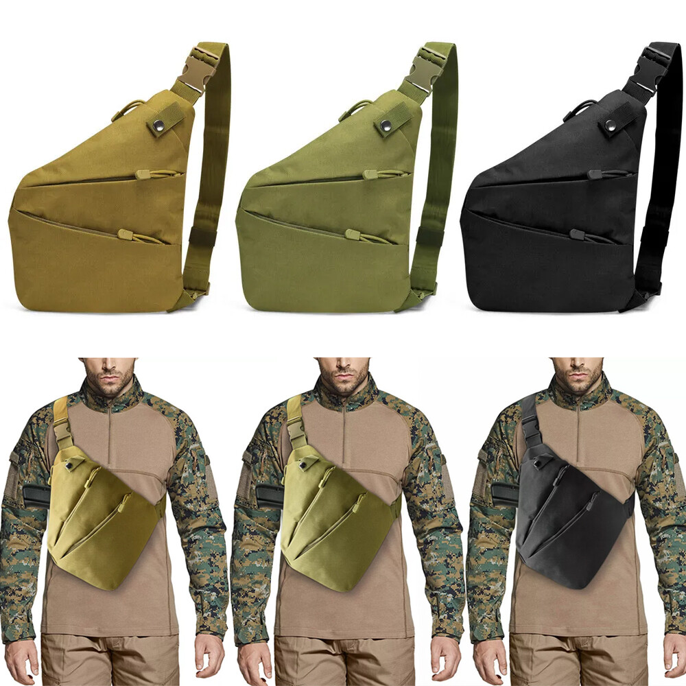 Concealed Carry Gun Holster Tactical Shoulder Cross Body Chest Pack Pistol Bag