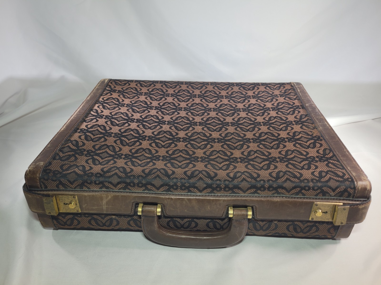 Vintage 1970s LOEWE Leather Briefcase w/ Attache Case Very Good Condition