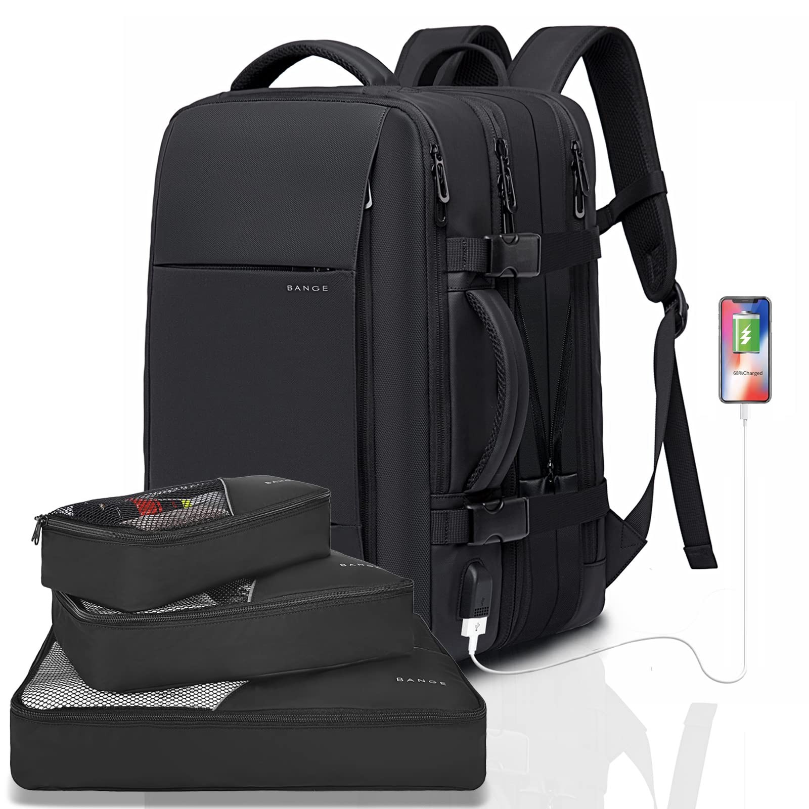 45L Travel Backpack, Carry On Backpack Convertible Duffle Bag Fit for 17.3 In…