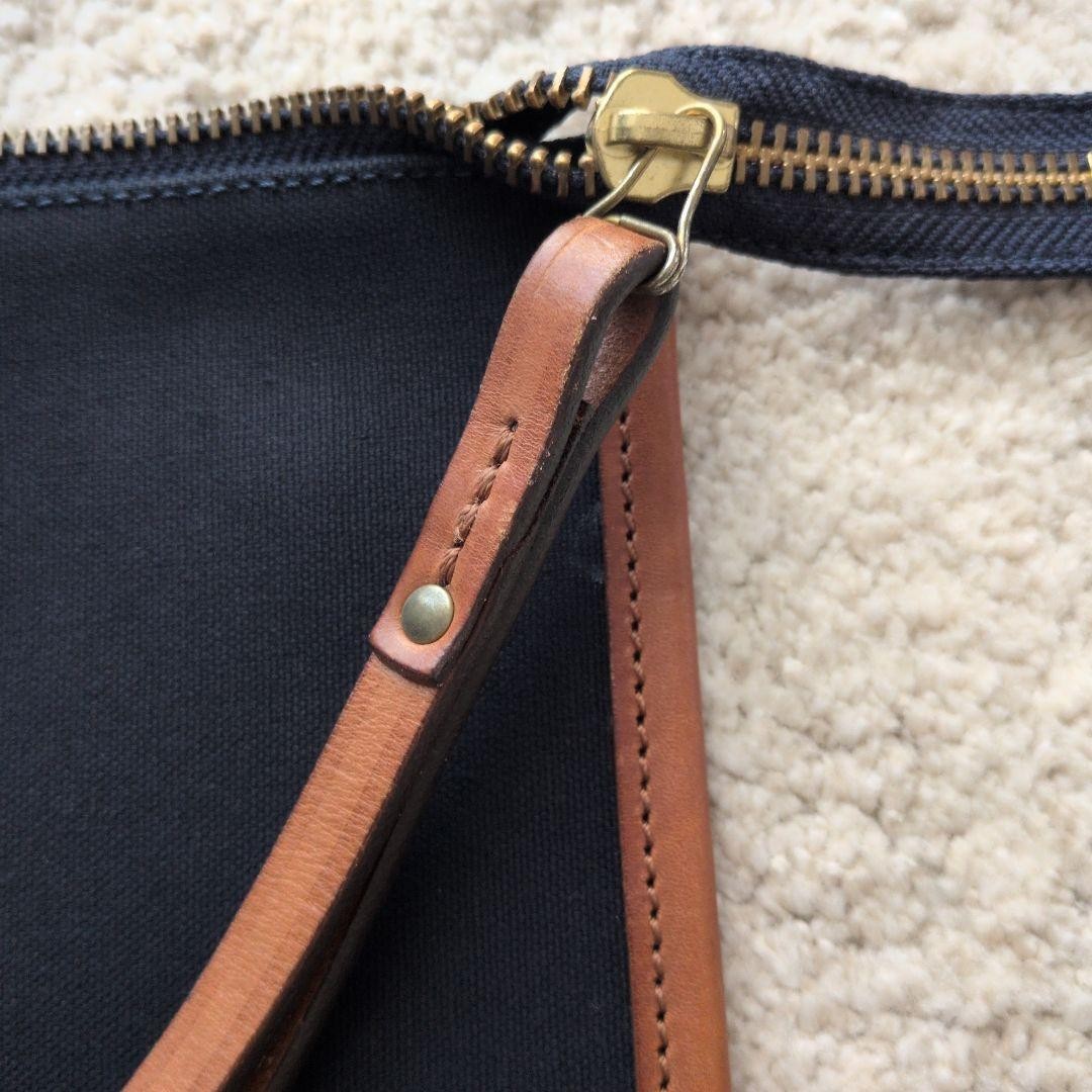 Felisi Leather & Canvas Clutch Bag Black Men’s Size 30cm x 25cm Excellent