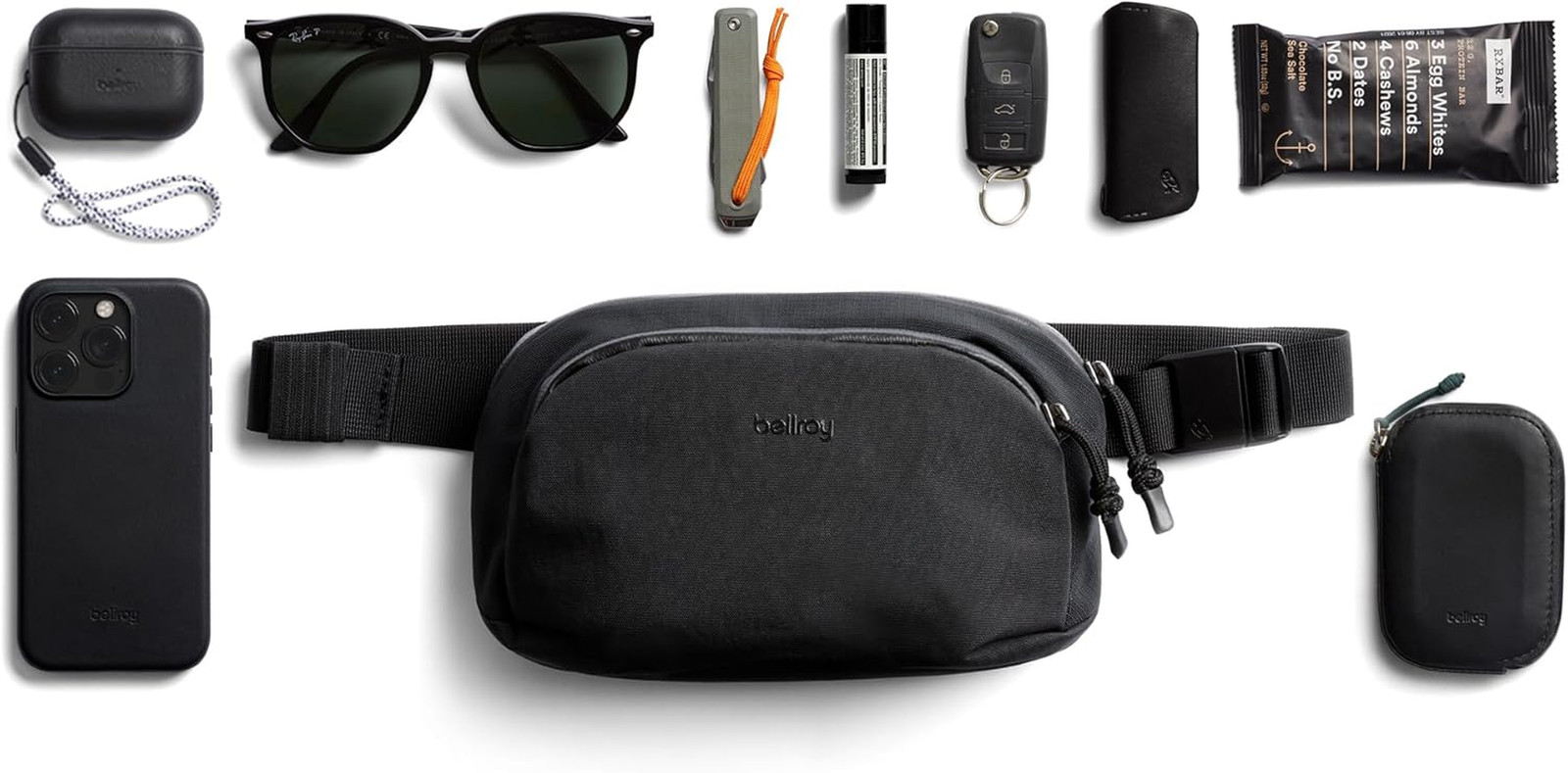 Sleek Black Venture Hip Pack for Stylish On-the-Go Adventures!