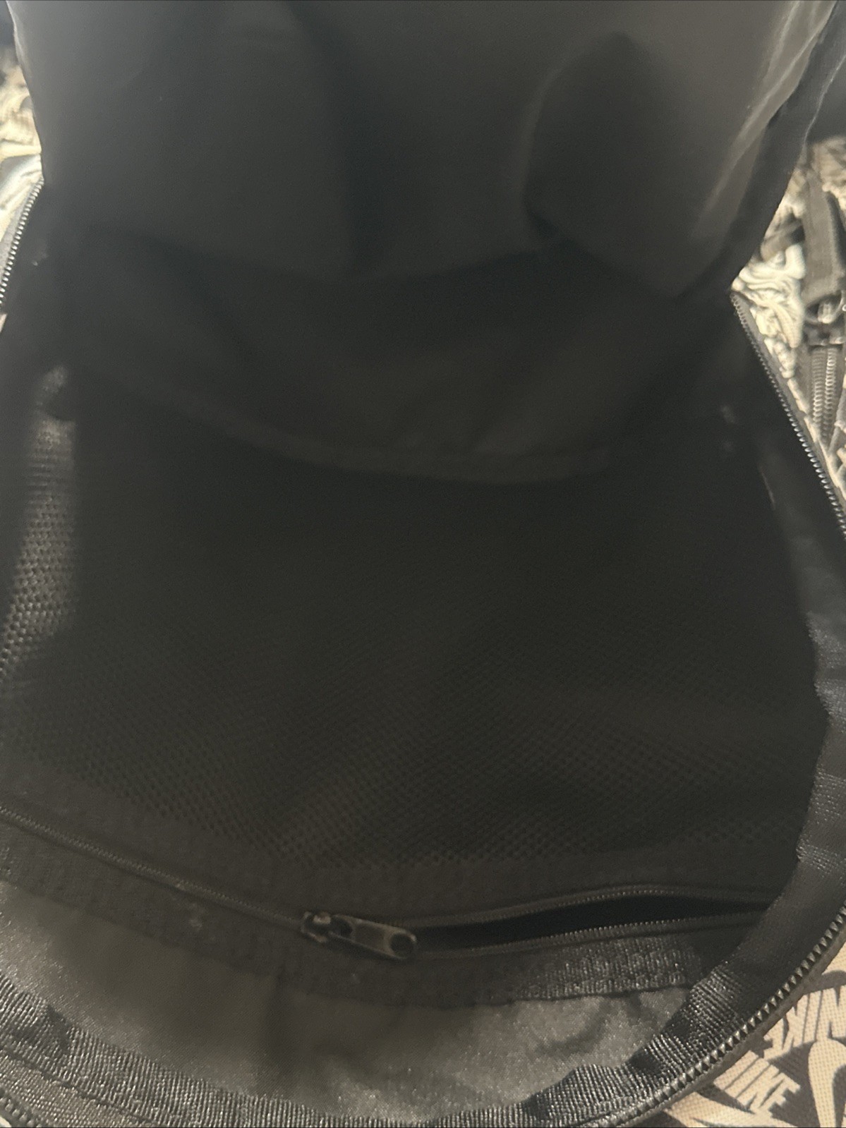 Nike Backpack Black White AOP Allover Big Logo Swoosh – SEE DESCRIPTION
