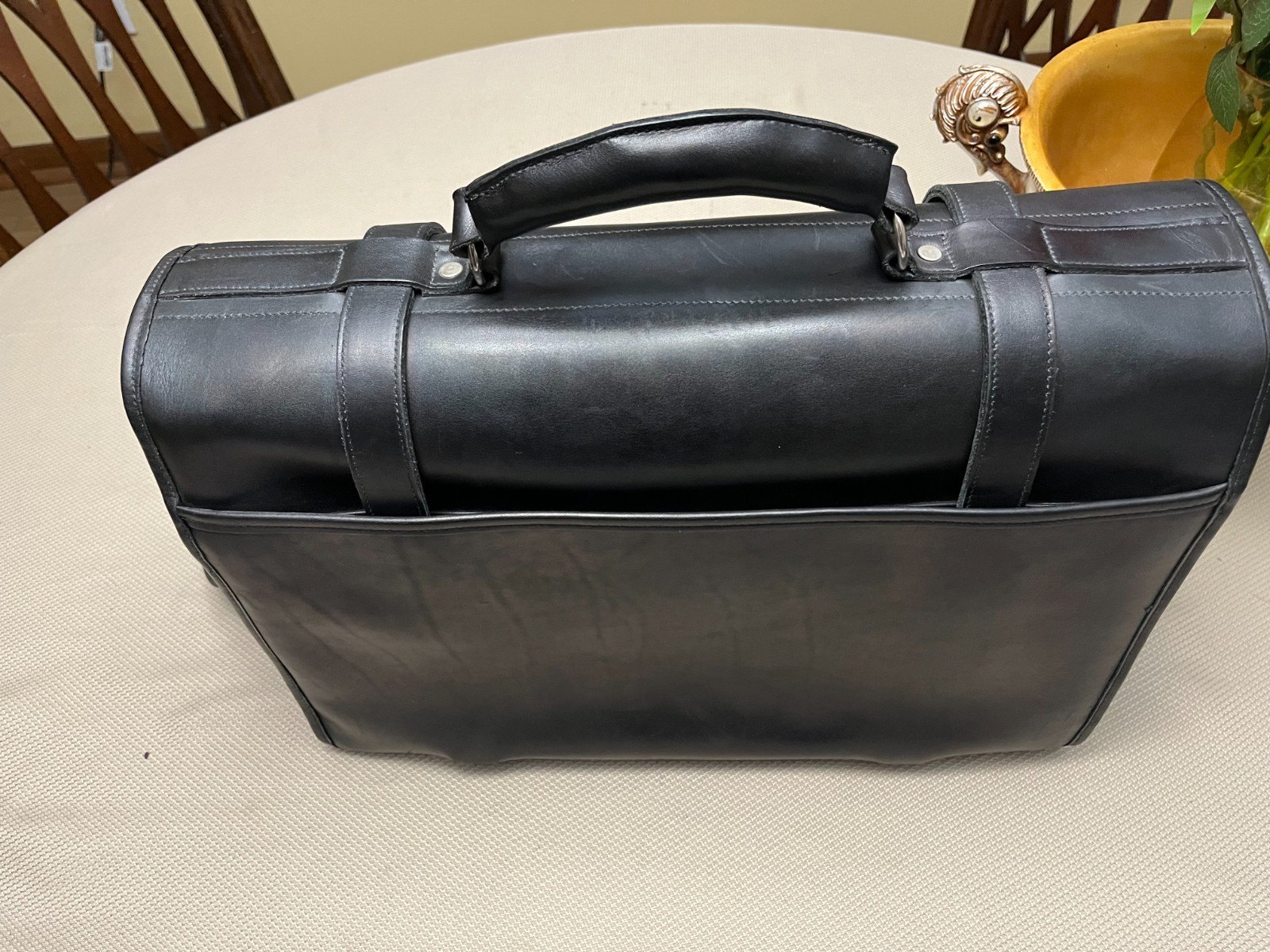 CUSTOM HIDE “1945 US ARMY” American Saddle Leather Briefcase / Messenger Bag