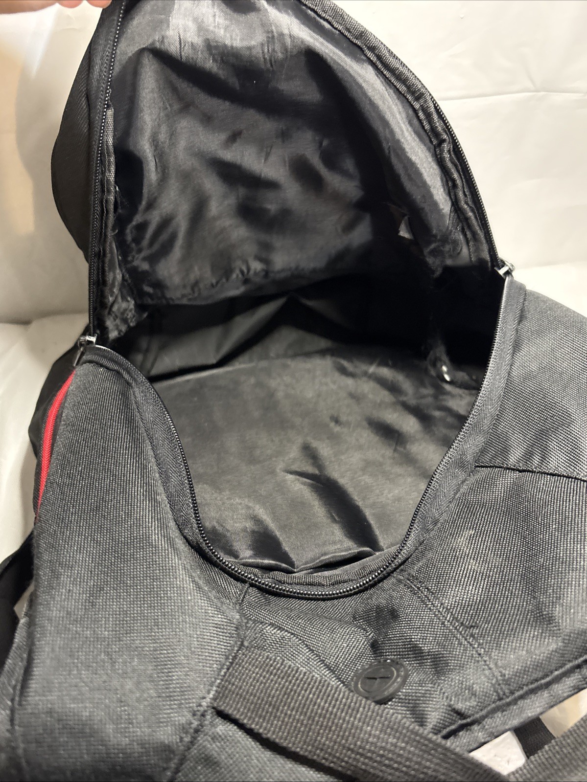 Nike Jumpman Jordan Laptop Backpack Navy Black Red. Metal Logo Emblem. Full Size