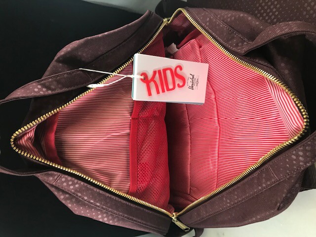 Herschel Supply Nova Sprout Plum Dot Check Diaper Bag w/Change Pad 25 Litre NWT