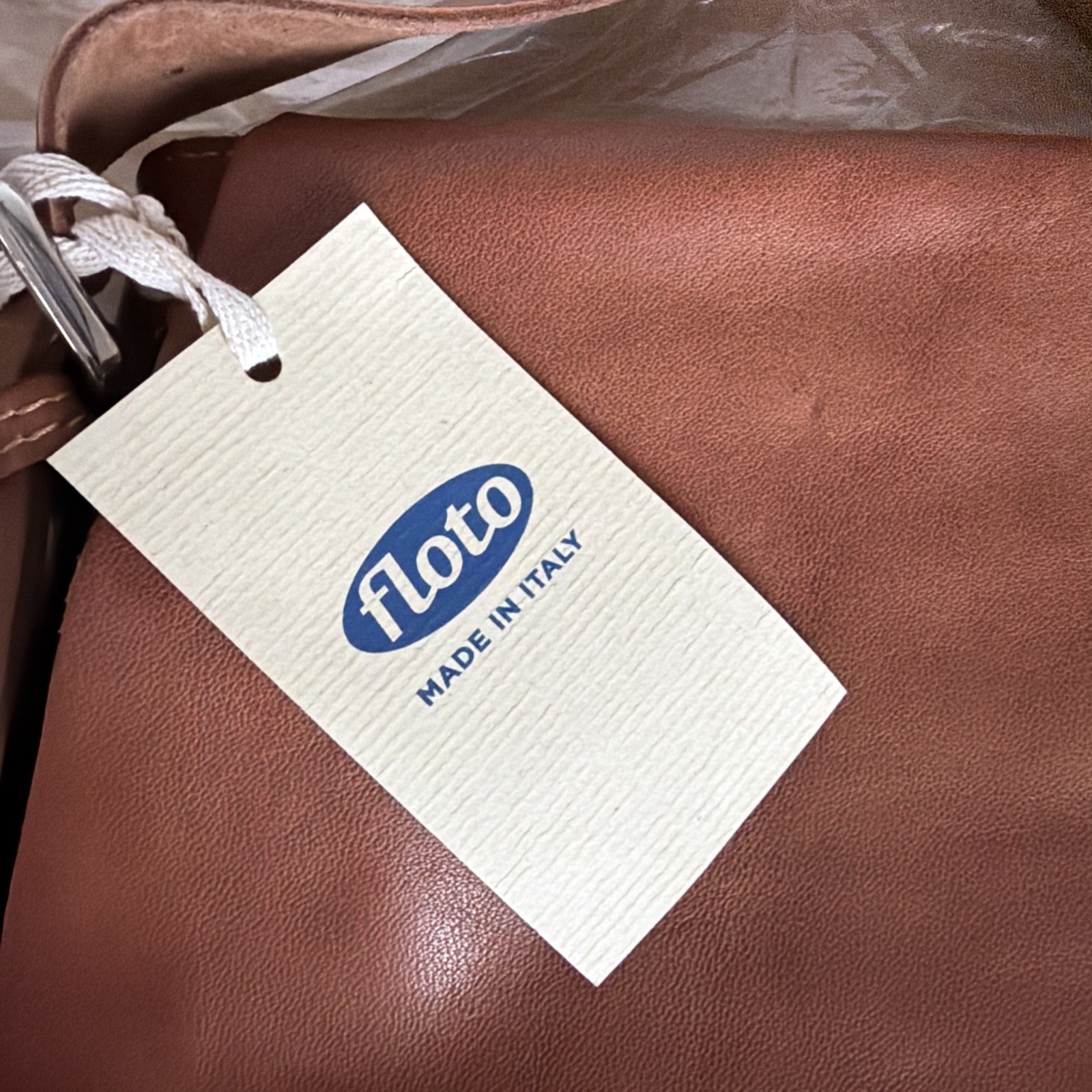 Floto Brown Leather Messenger Bag New With Tags Brown Solid Leather