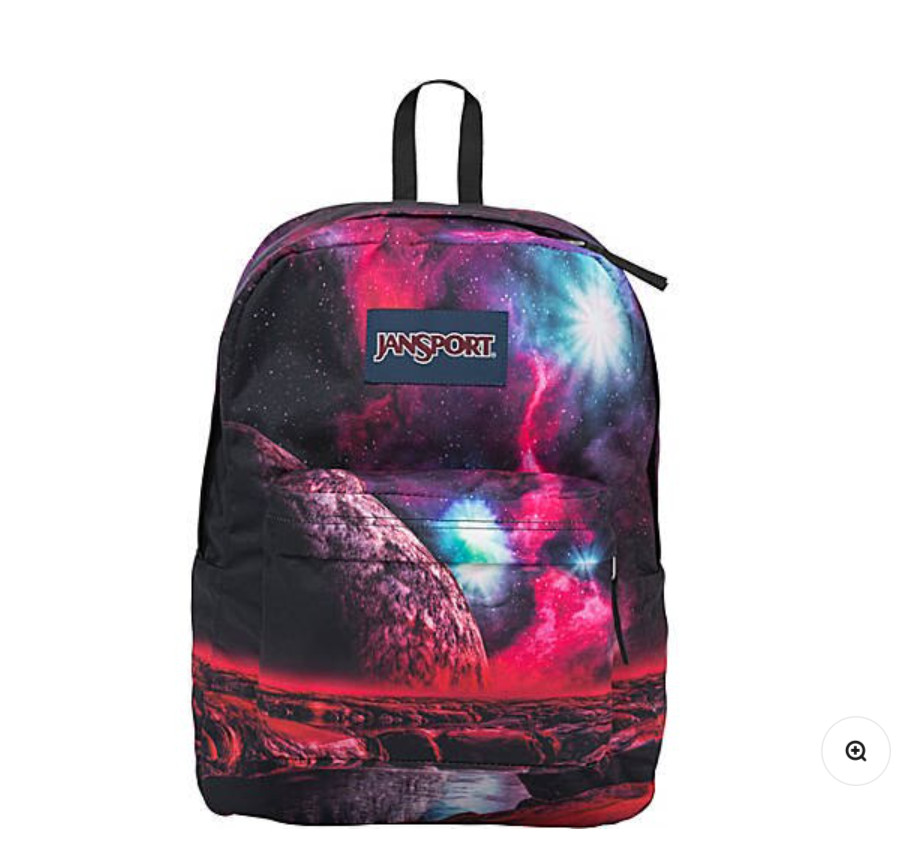 JanSport High Stakes Student Backpack Cross Town Brasilia Hustle Cosmic Waters