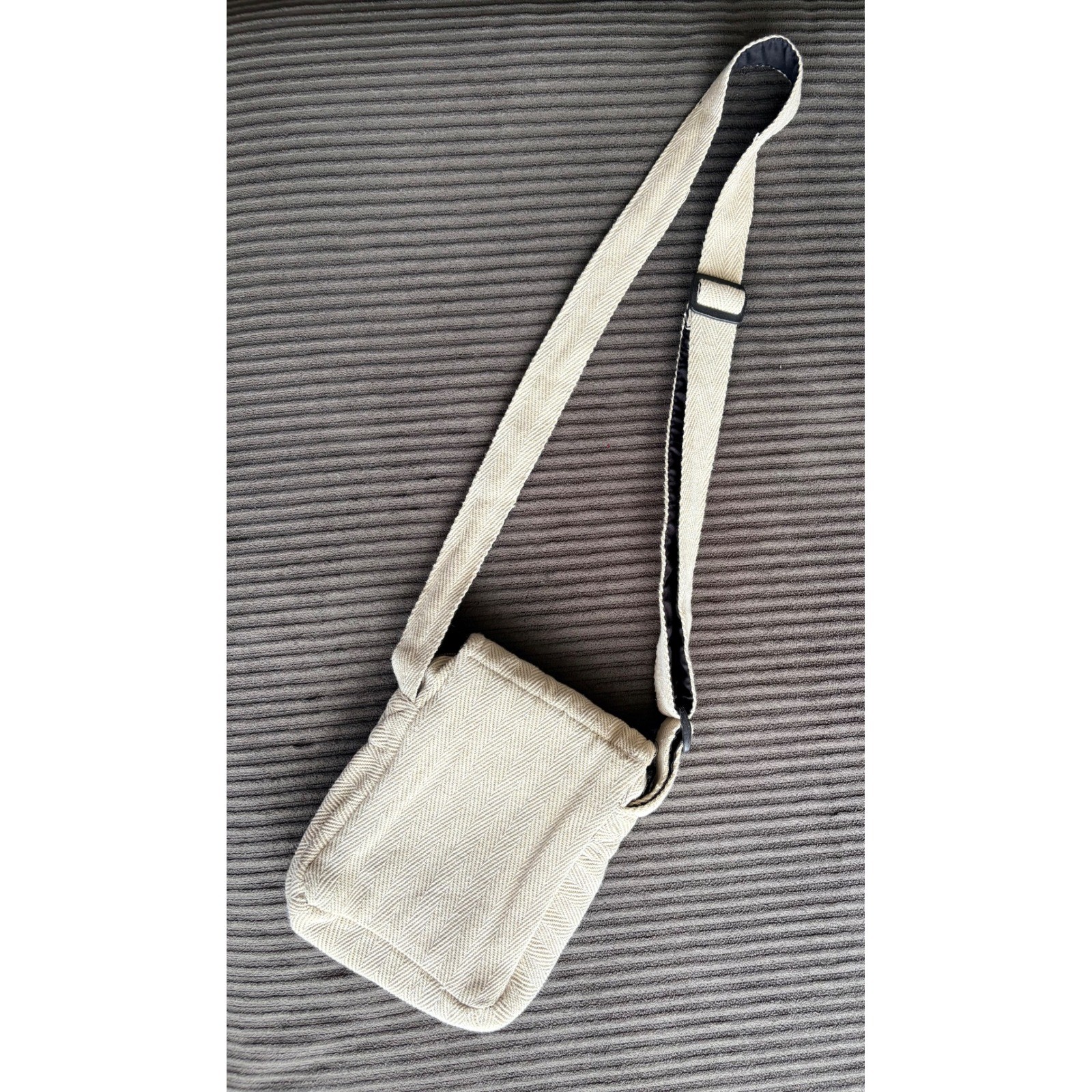 Himalayan Hemp Crossbody Bag Small Messenger Bag Made in Nepal Sustainable