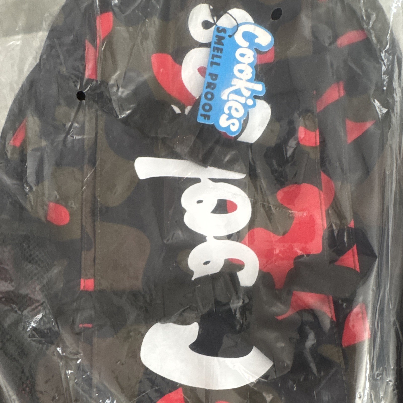 Cookies Smell Proof Backpack Camouflage Black Red Green Medium Zip Pockets