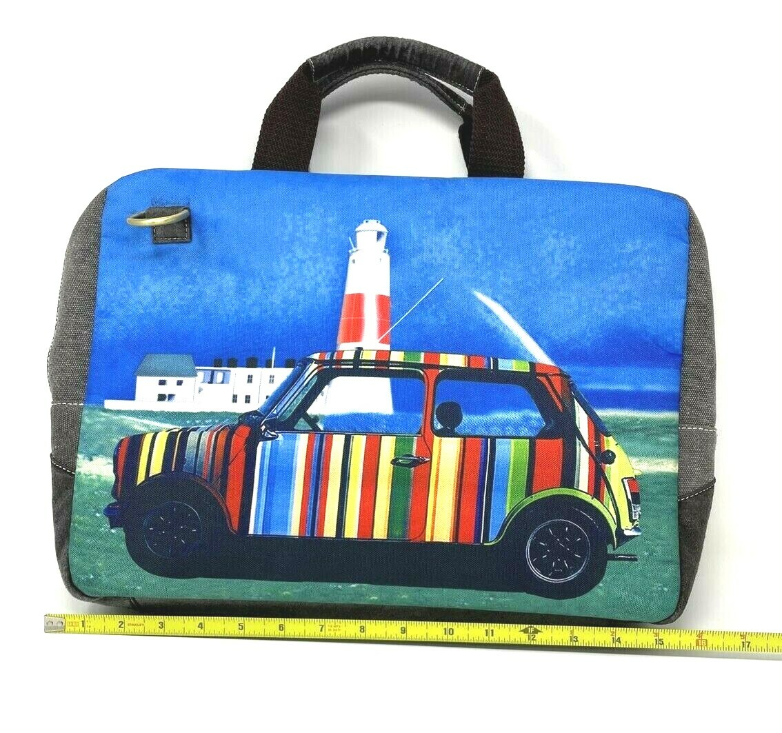 Paul Smith Transfer Cotton Multi-Color Lighthouse Computer Laptop Bag 15″ X 11″