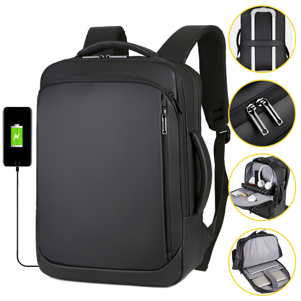 Travel Laptop Backpack Business Anti Theft Laptops Backpack w/ USB Charging Port