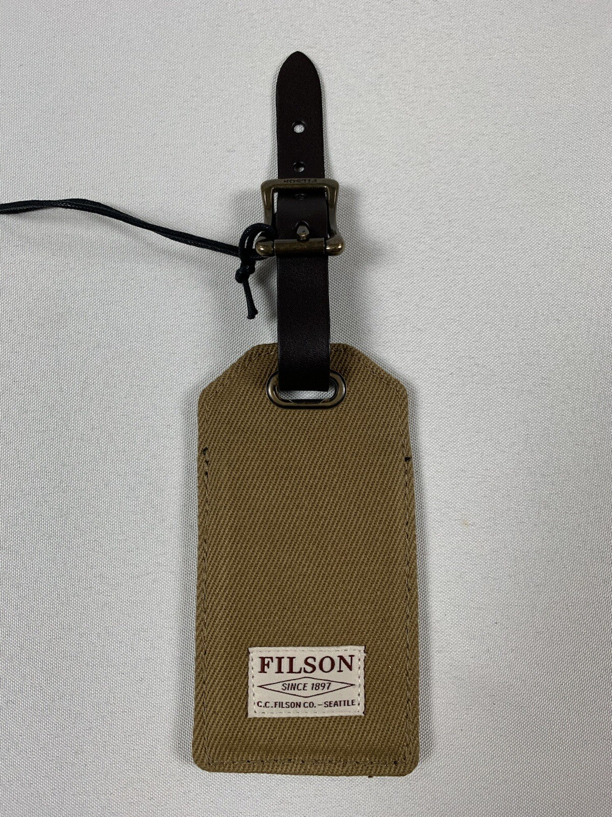 FILSON RUGGED TWILL LUGGAGE TAG TAN NWT SOLD OUT LAST ONE