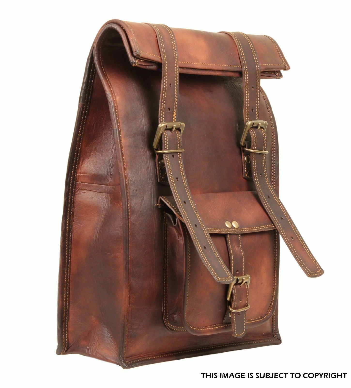 Backpack Leather Vintage Men’s Bag School Travel Shoulder Rucksack Handmade Bag