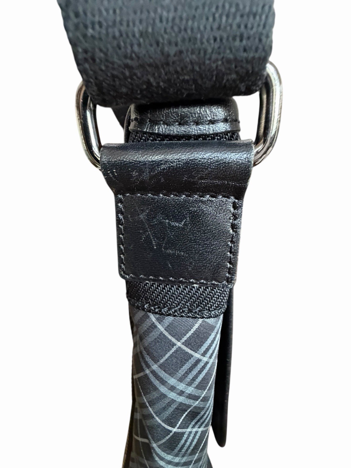 Burberry Black Label Men’s Check Shoulder Bag Crossbody Black