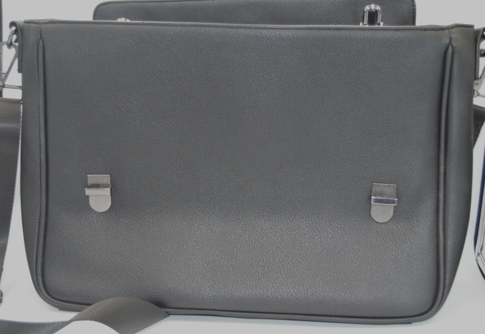 Ted Baker London Briefcase Messenger Black Leather Shoulder Bag Laptop