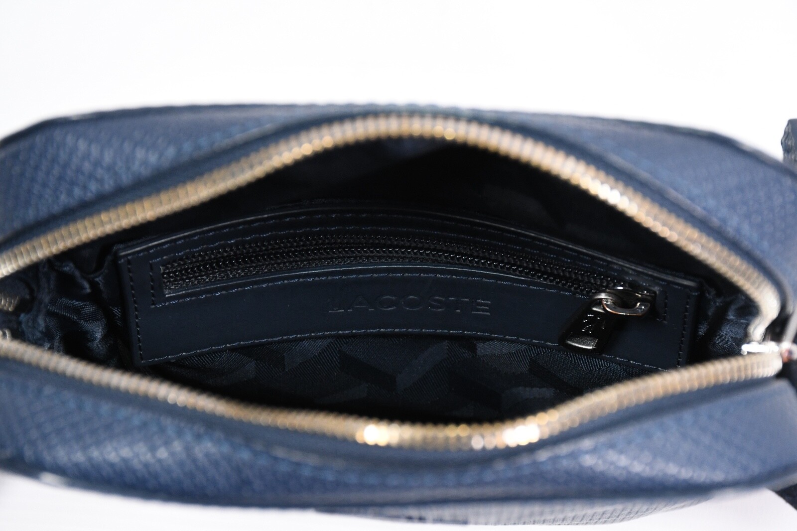 Lacoste Crossbody Split Cow Leather Men’s Navy Blue Bag
