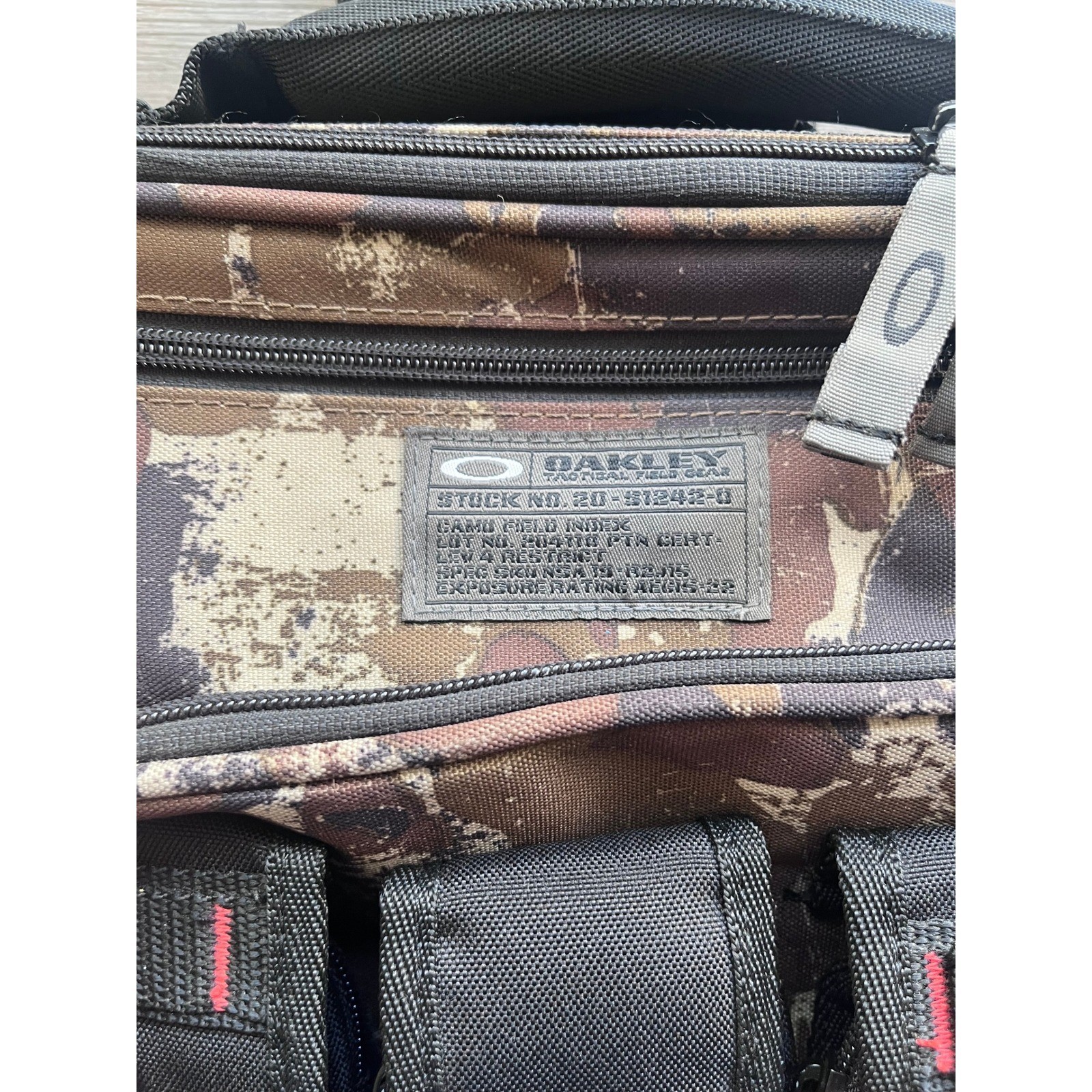 Oakley Tactical Field Gear Camo Messenger Laptop Bag Backpack Brown Camouflage