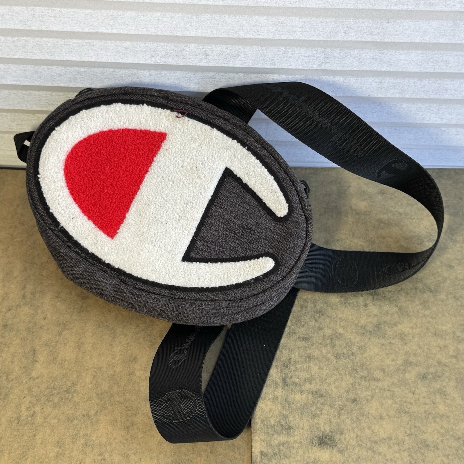 Champion Fanny Pack Waist Bag Big C Logo Zip Close Shoulder Crossbody