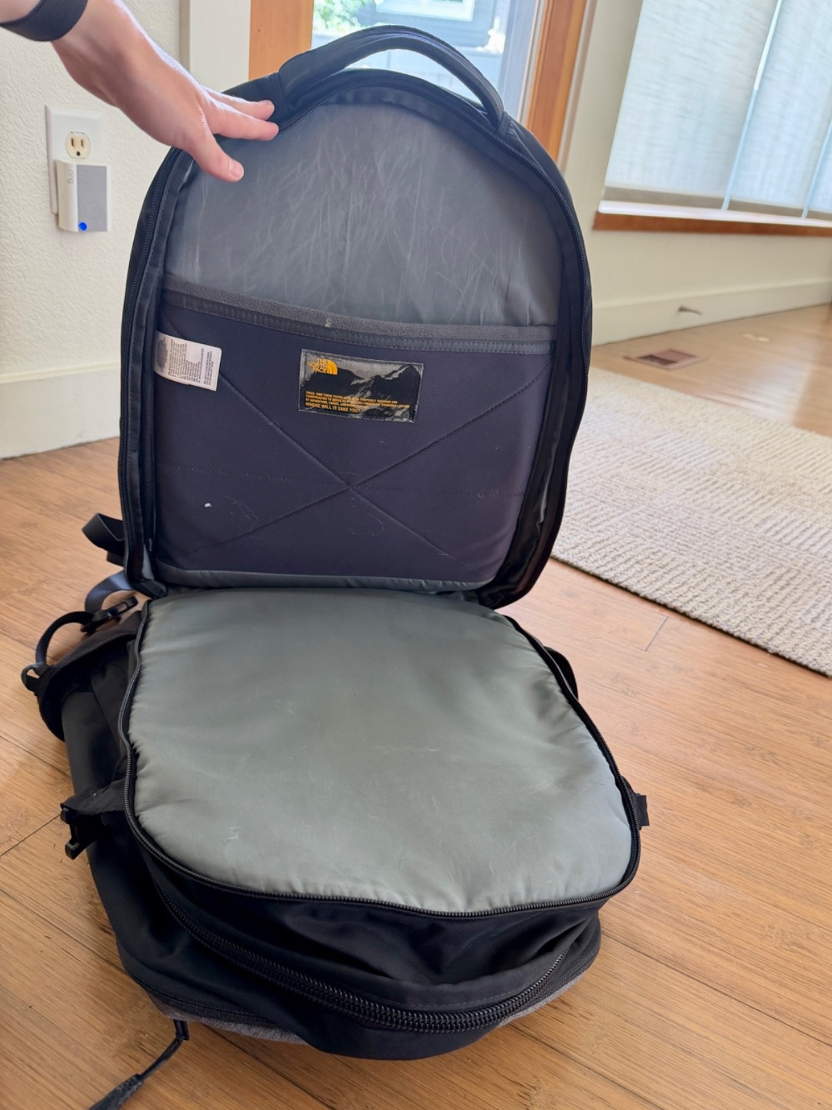 The North Face Surge Transit Backpack 38L – Grey Heather/Black