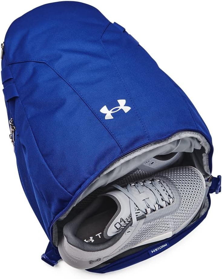 Under Armour UA Hustle 5.0 Team Backpack, 1364182 Royal Blue/Metallic Silver