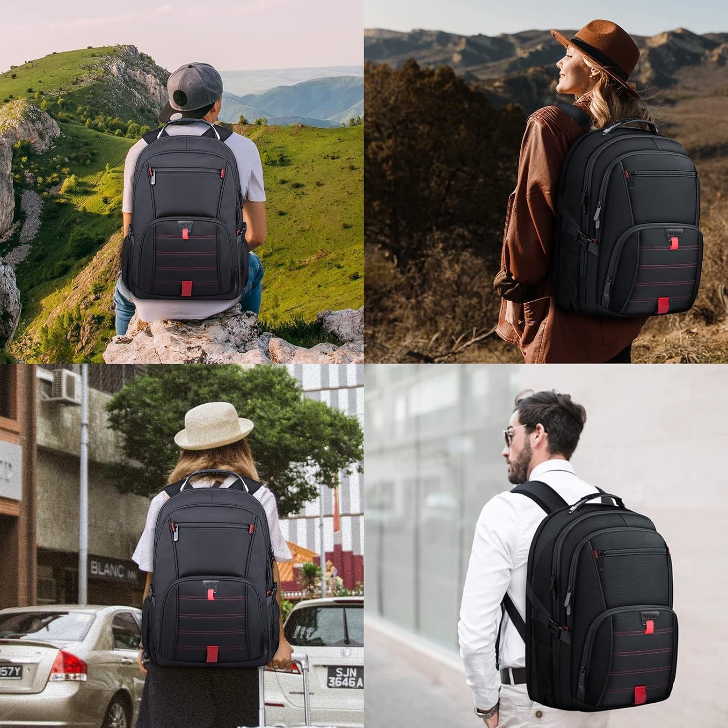 Extra Large Laptop Backpack 17.3 Inch, AntiTheft, USB Port, Water Resistant