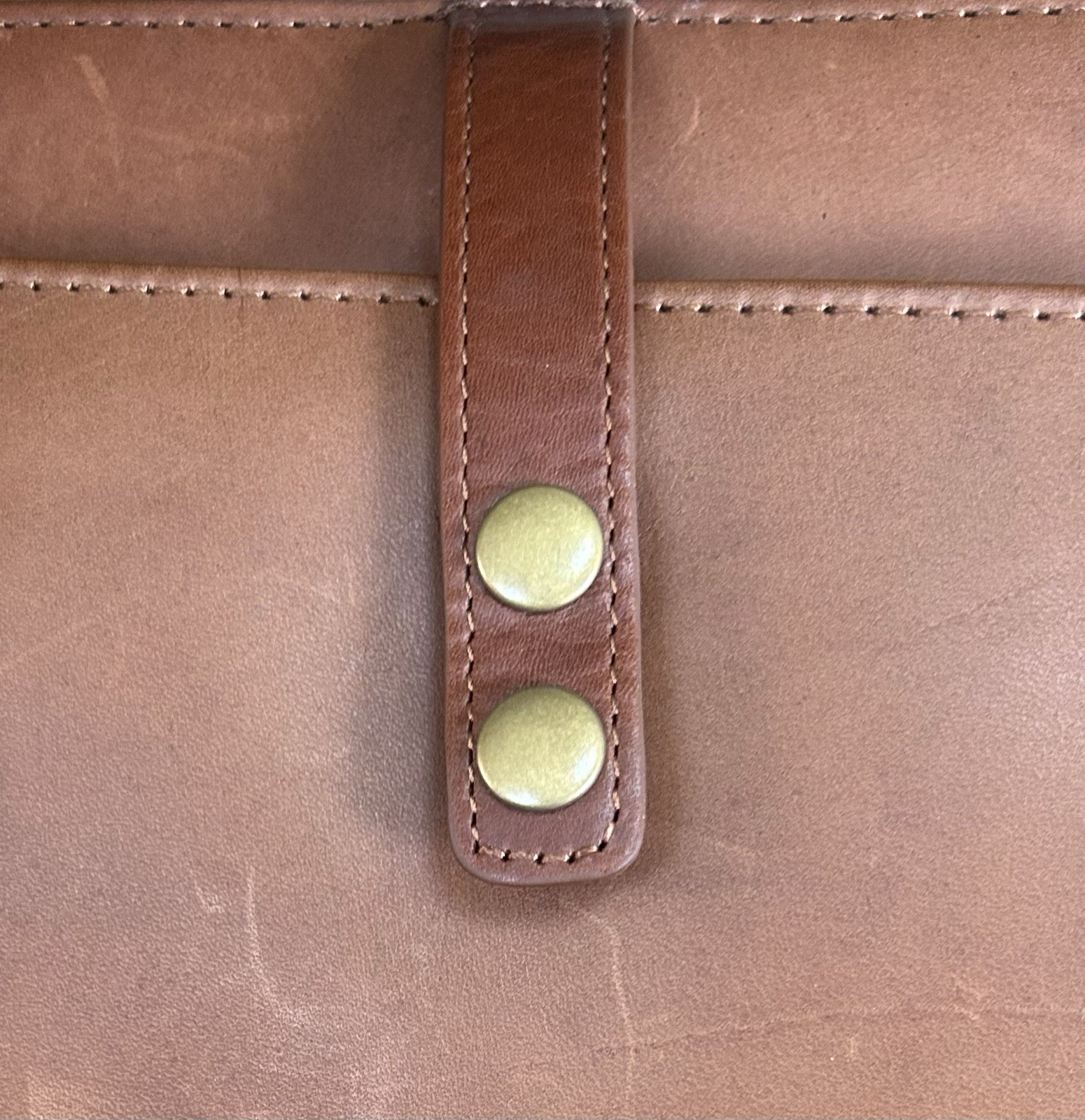 LL Bean Leather Messenger Briefcase Bag 80’s 90’s Brown Leather Classic USA