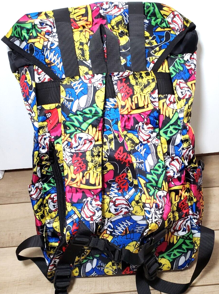 Skull & Graffiti Backpack Psychedelic Skulls Large Backpack