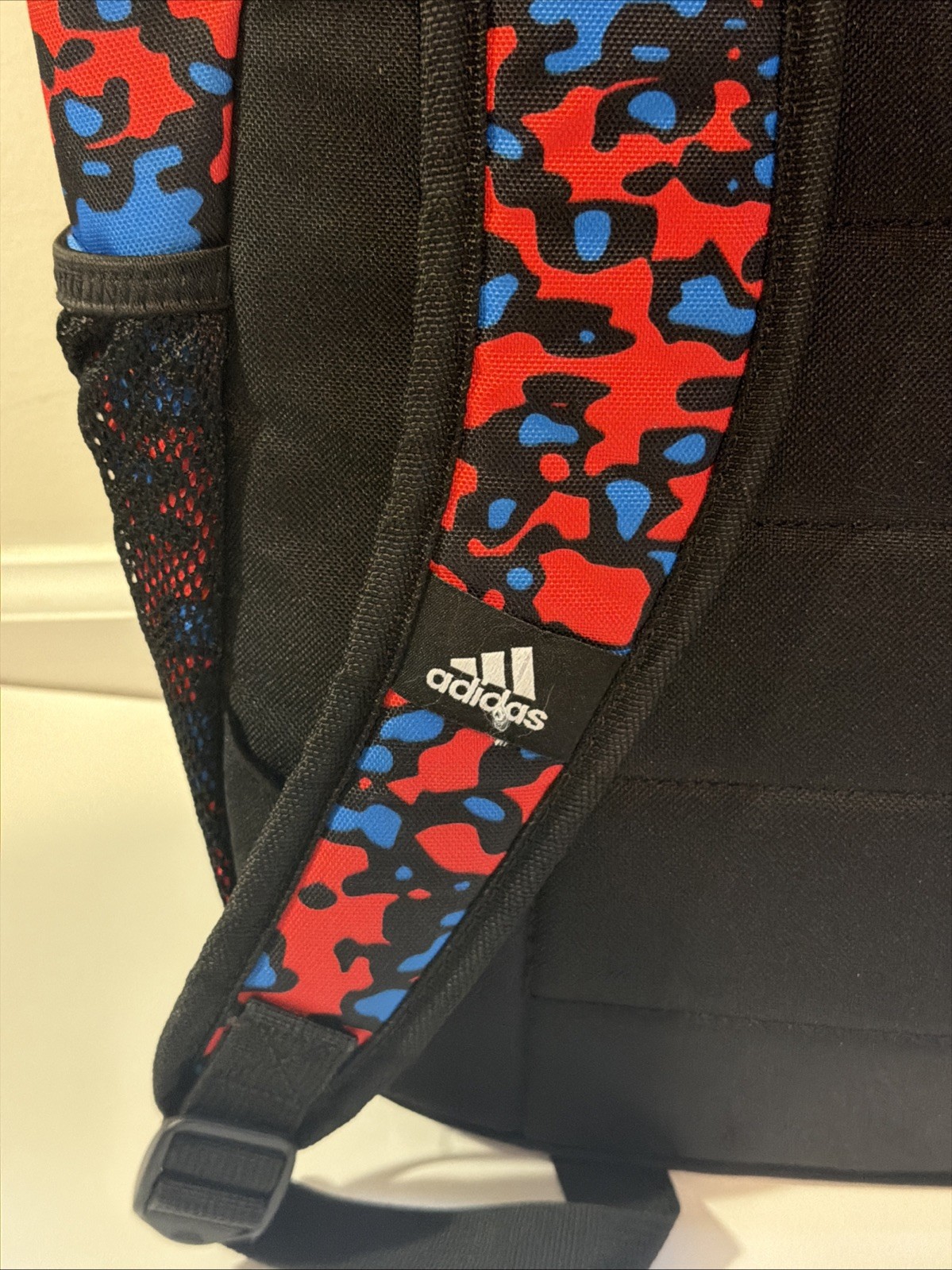 Adidas Red And Blue Camo Print Backpack . #BA12
