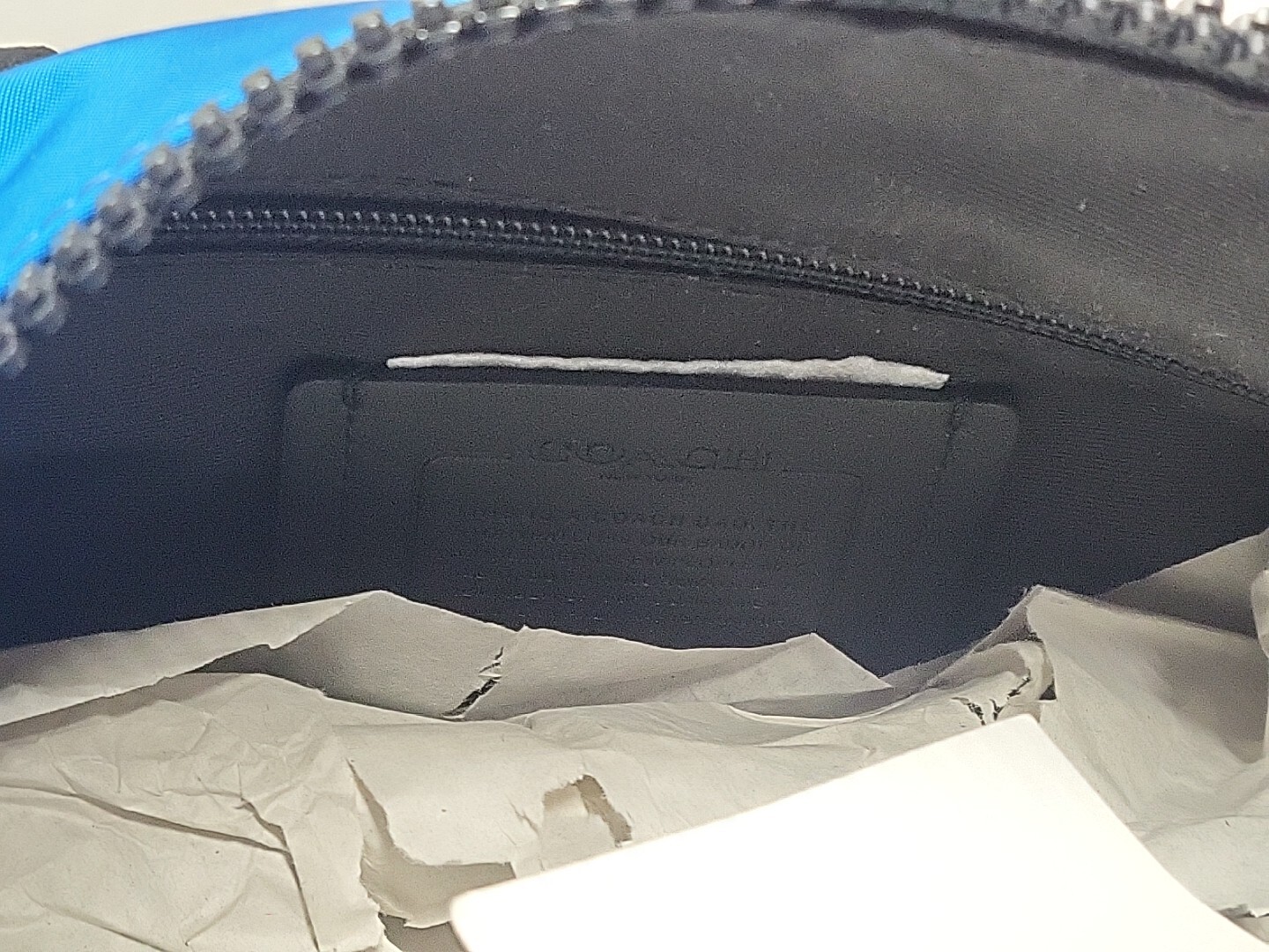 Coach Max Gym Bag Nylon Travel Duffle Bright Blue Black Trim C9835 MSRP $598 NWT