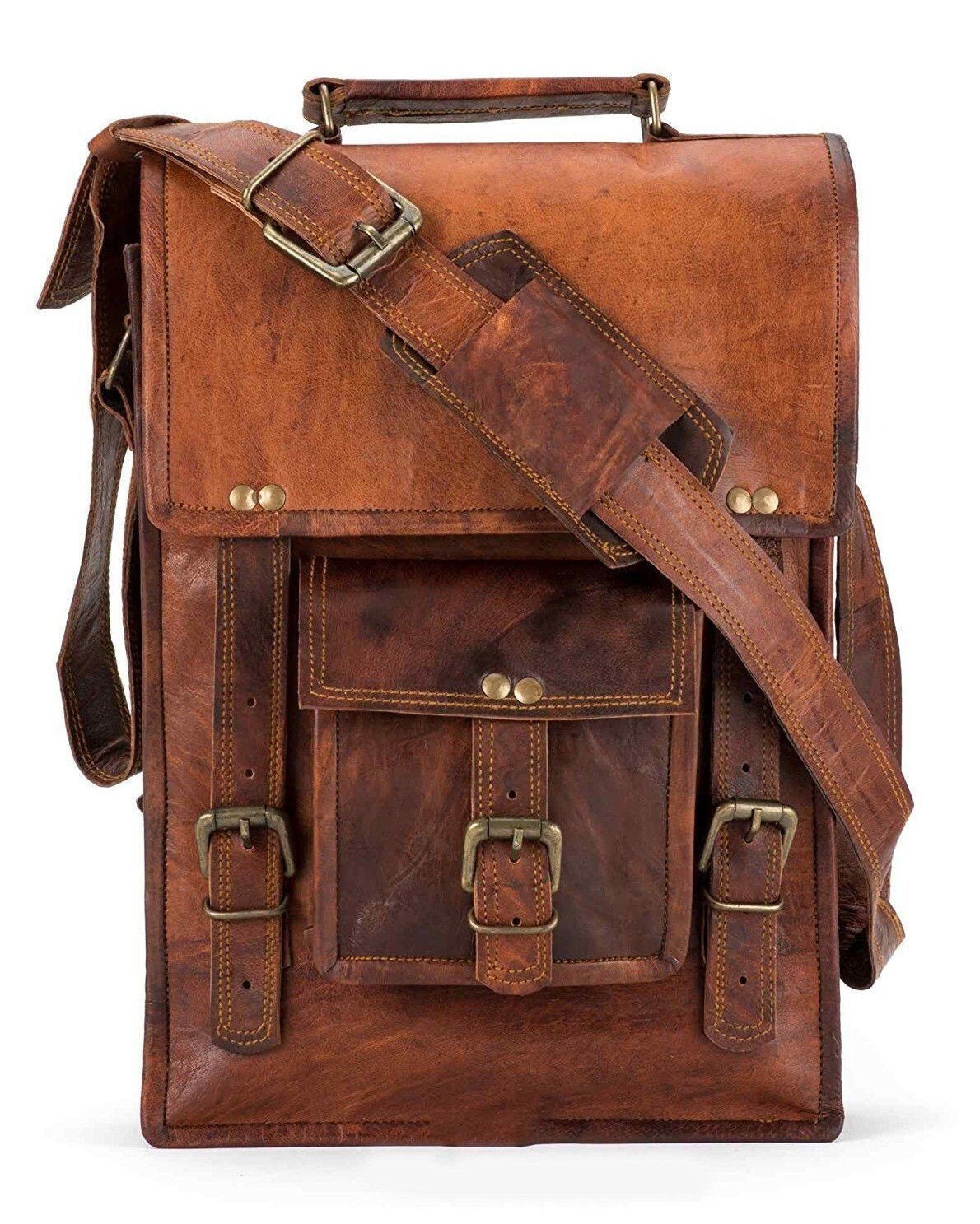 Leather Vintage Men S Messenger Shoulder Purse I Paid Satchel Genuine Briefcase