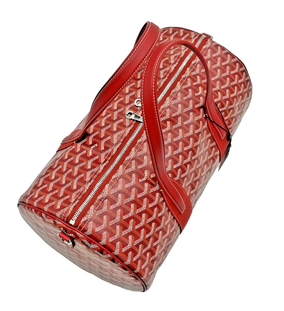 GOYARD Barrel 40 Sports Bag in Red