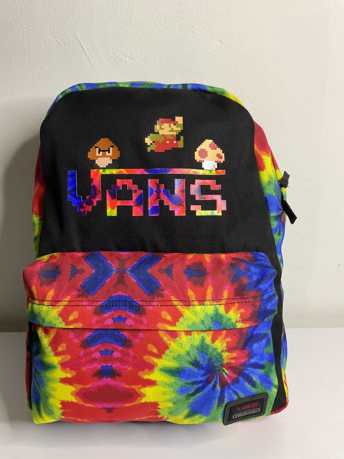 Vans X Nintendo Collab Super Mario Bros Tie Dye Backpack Retro