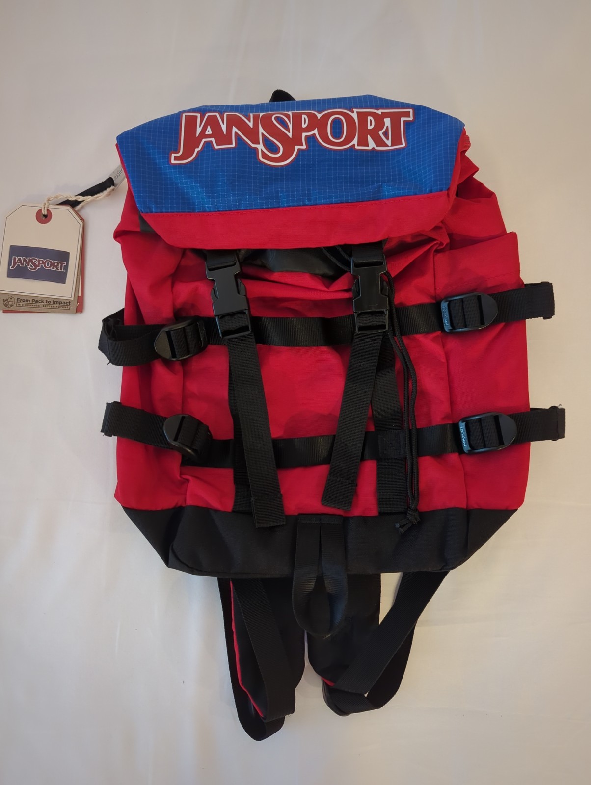 Genuine Jansport Mini Skip Backpack ‘Red Tape’ Color Way 11×7.8×4.7 in New