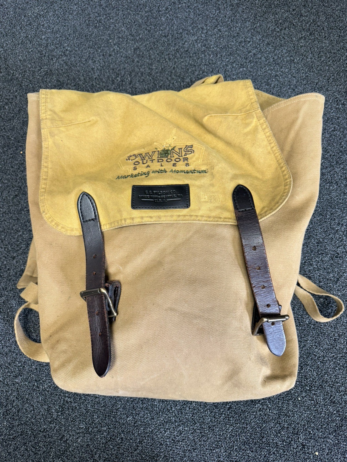Filson Rugged Ranger Backpack Tan Vintage Made In USA