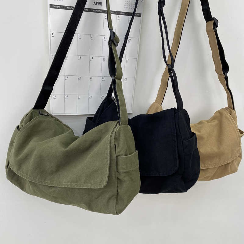 Messenger Bag Outdoor Canvas Satchel Crossbody Shoulder Bag Daypack Bookbag