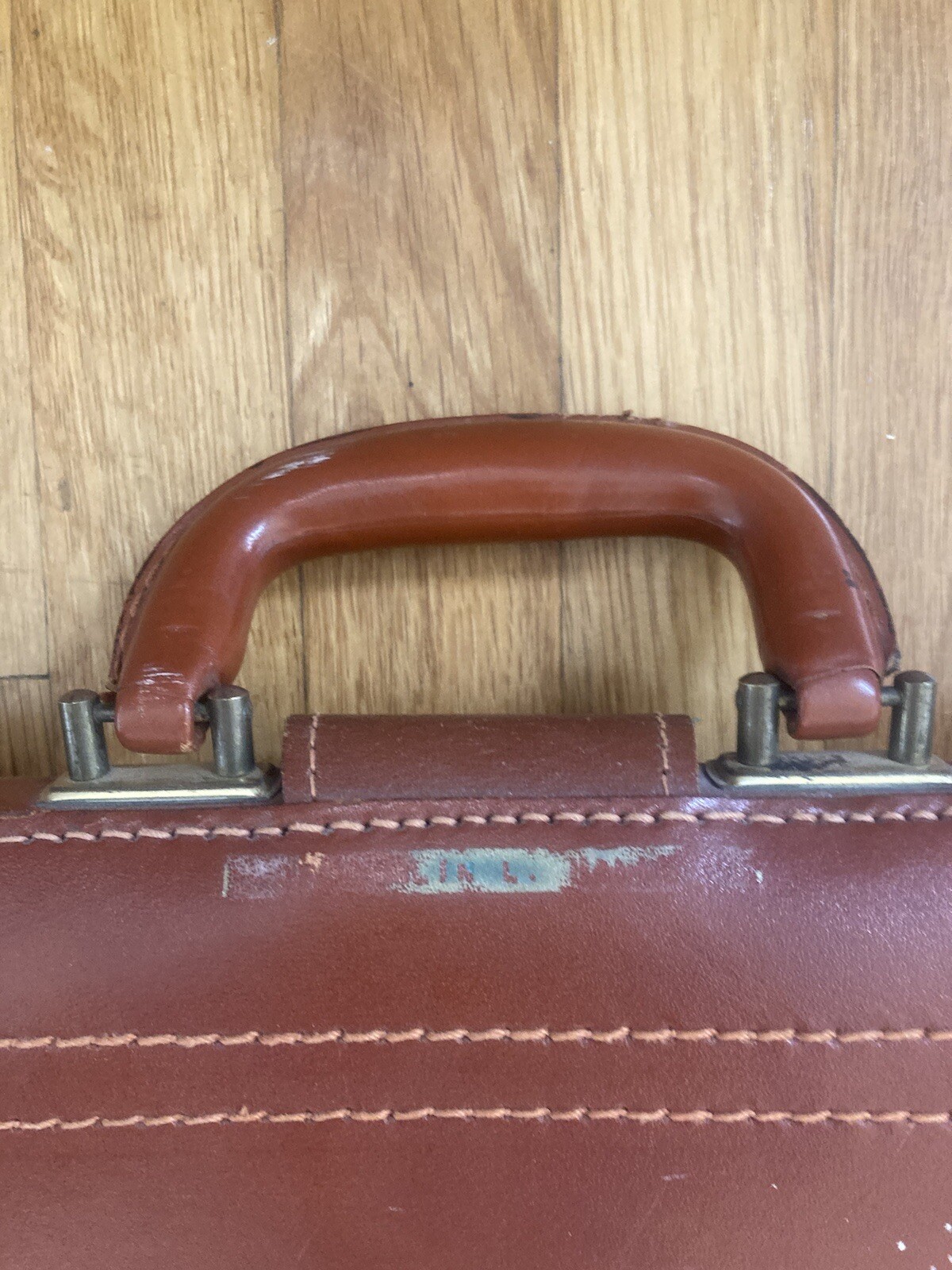 Vintage Lifton Split Cowhide Leather Briefcase USA 18”x14”