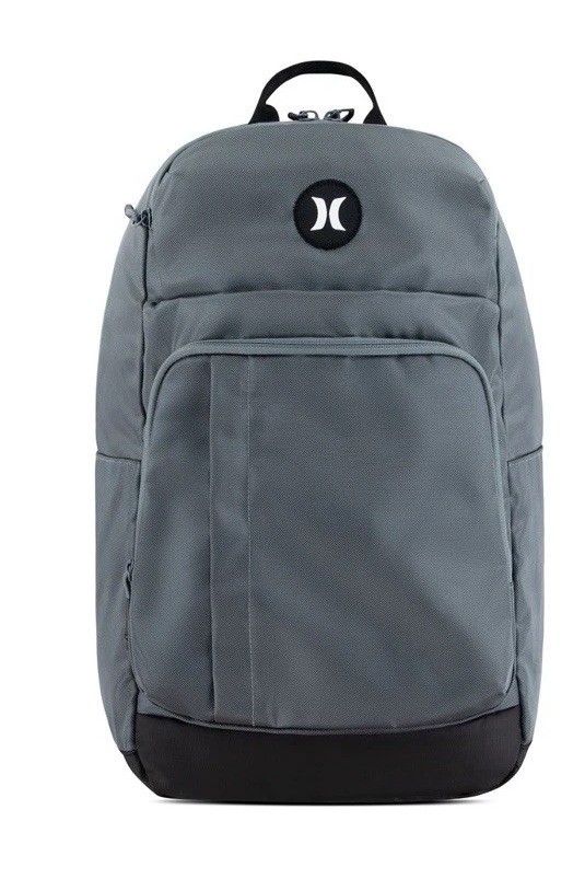 Hurley Rider Backpack Gray adjustable shoulder straps and a top handle