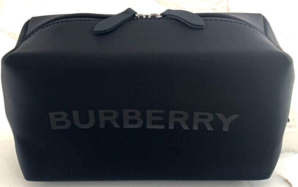 BURBERRY Beauty Pouch black Toiletry Bag Cosmetic Travel Case dopp kit New