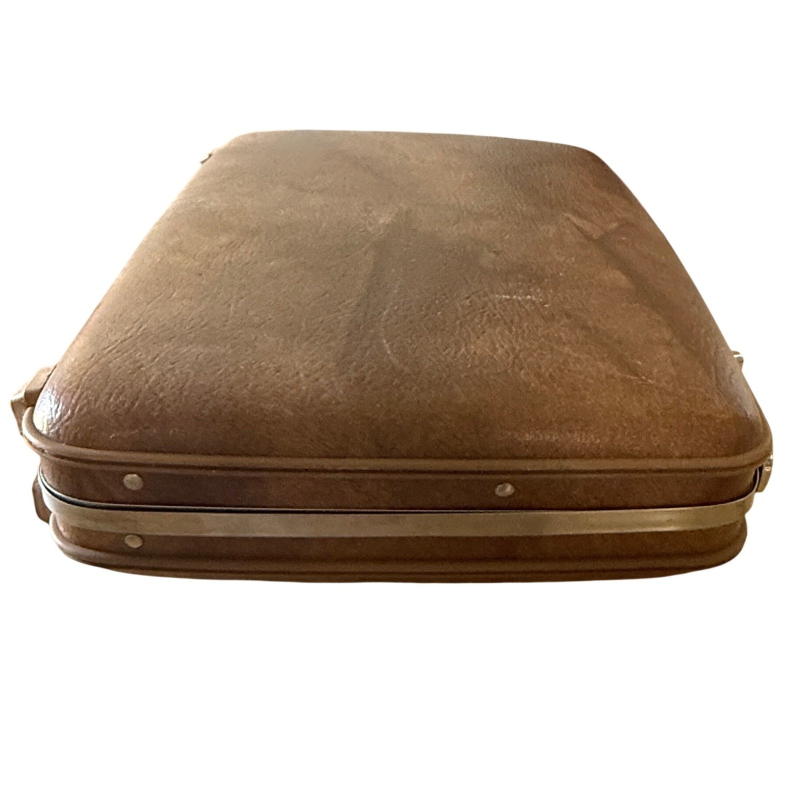 Vintage 60s American Tourister Brown Attache Briefcase Hard Case MCM Mad Men