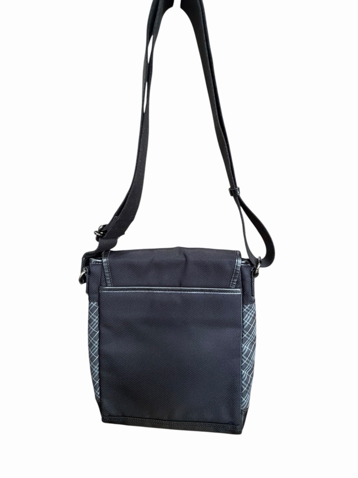 Burberry Black Label Men’s Check Shoulder Bag Crossbody Black
