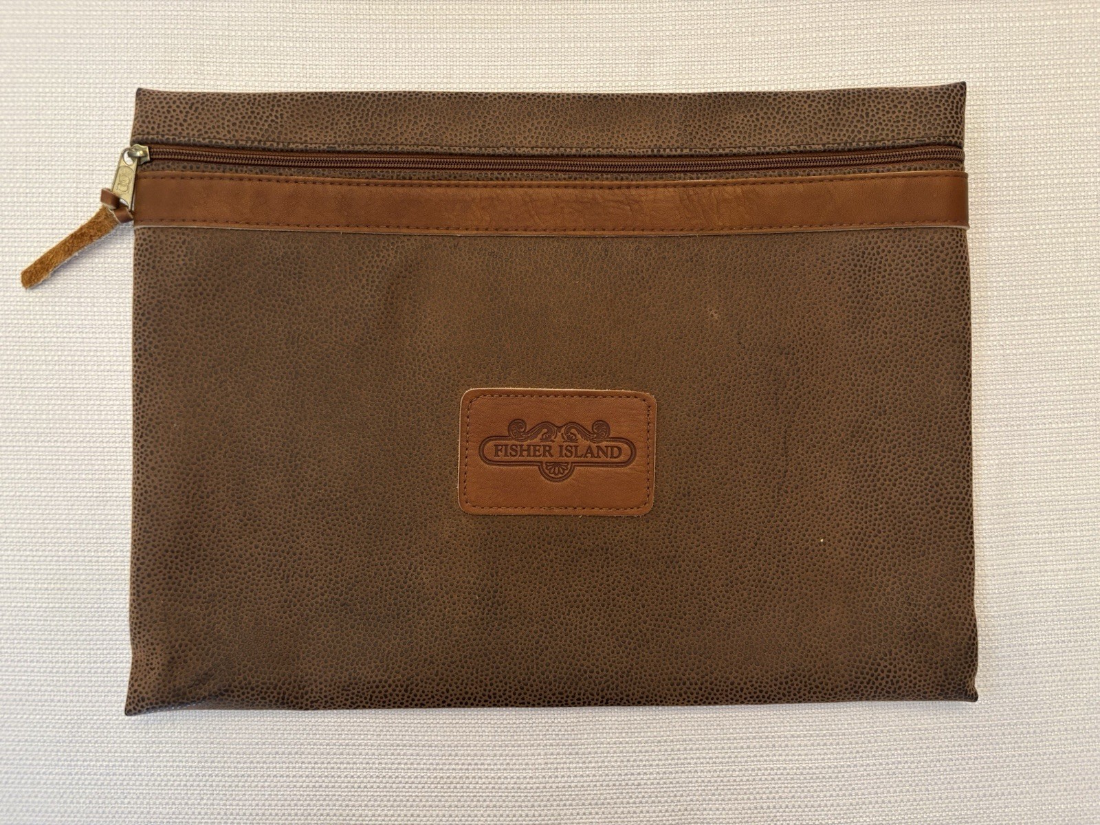 Cross Canvas Co. Fisher Island Genuine Leather Travel Bag Zipper Made in USA