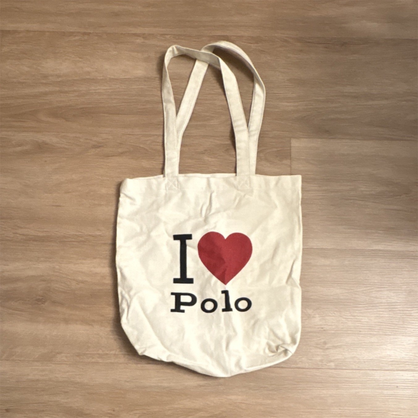 Polo Ralph Lauren Large Tote Bag ‘I Love Polo’ Beige Red Black