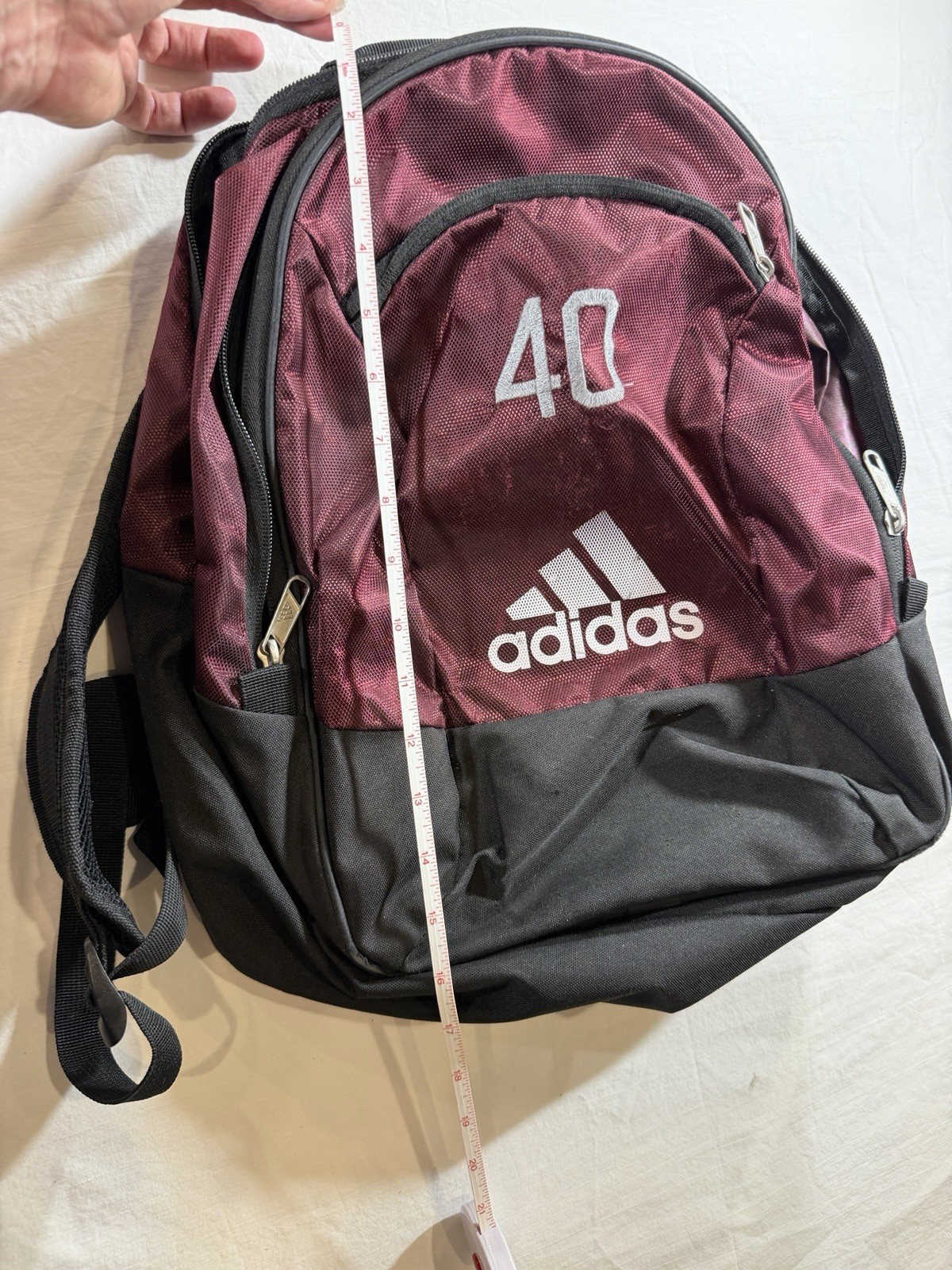 Adidas ClimaCool Maroon & Black Backpack – #40 – Multi-Pocket – Pre-Owned