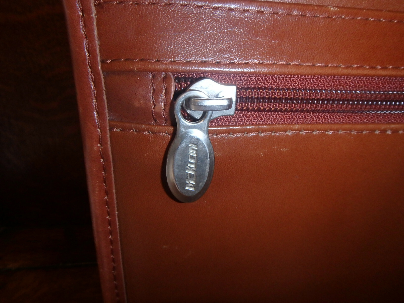 McKlein Briefcase British Tan Leather attache Padded Laptop Business Bag