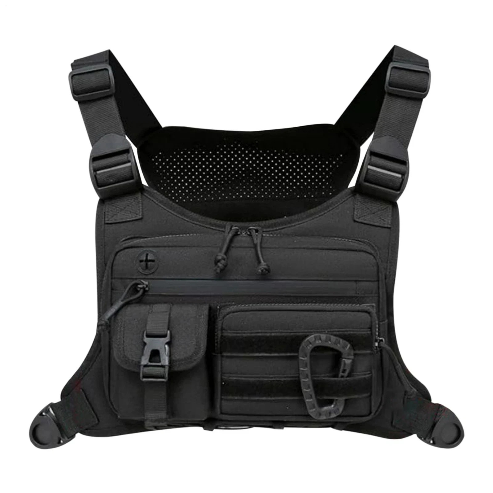 Sport Running Combat Chest Rig Bag Front Pouch Recon Kit Pack Protective Vest