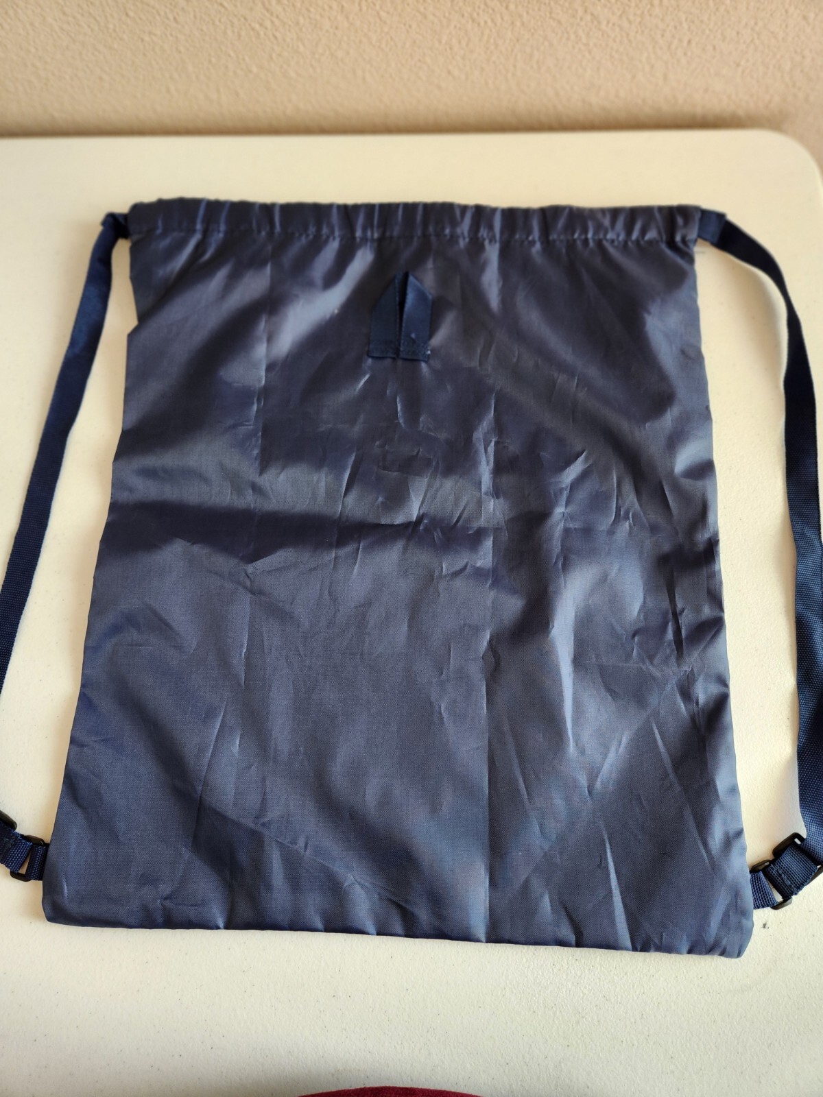 Skechers Backpack Nylon Drawstring Gym Bag Tote Navy Blue New 16×22”