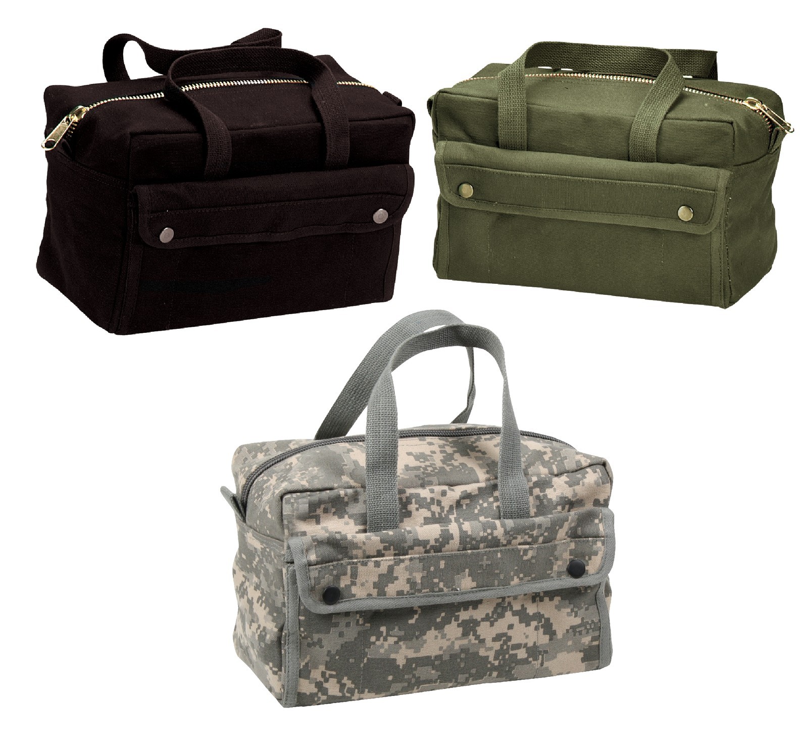 Mechanics Tool Bags Heavyweight Canvas – Military Camo Tool Bag Black, OD, ACU
