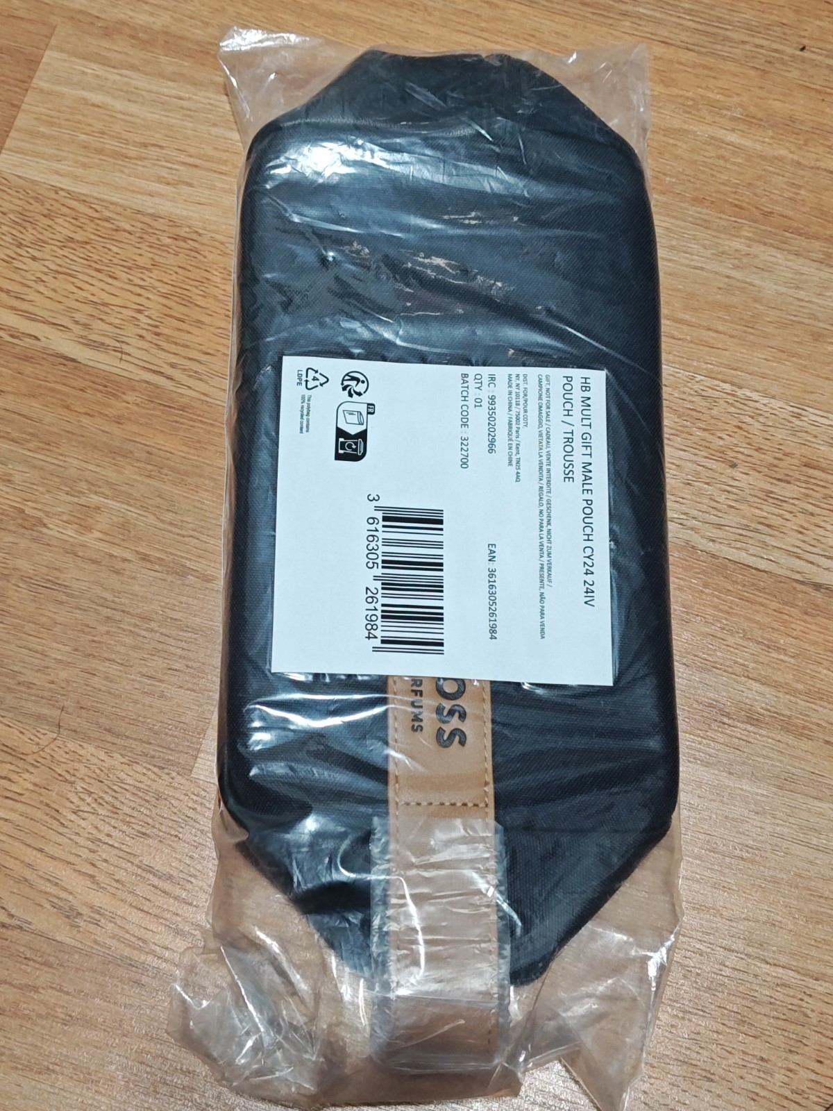 HUGO BOSS PARFUMS MALE POUCH CY24 24IV POUCH TROUSSE 25x10x16 cm NEW SEALED